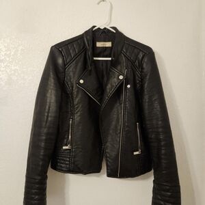 Vegan Leather Black Moto Jacket - Women